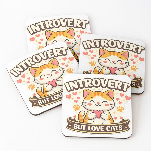 Item preview, Introvert But Love Cats Cute Cat Lover Funny Cat Mom Design designed and sold by BSSCREATIVES.