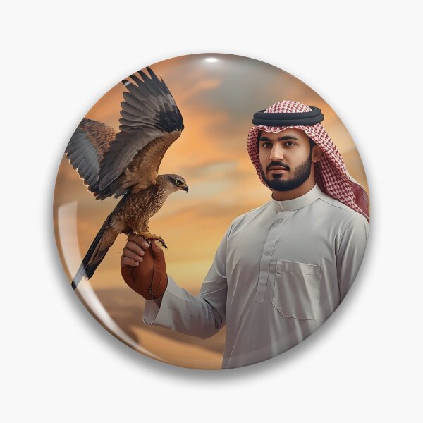 Item preview, Saudi Falconry Desert Sunset Wall Art Print — Arabian Falcon  Heritage Poster, Saudi Falconer KSA Cultural Decor designed and sold by GoldenVerseArt.