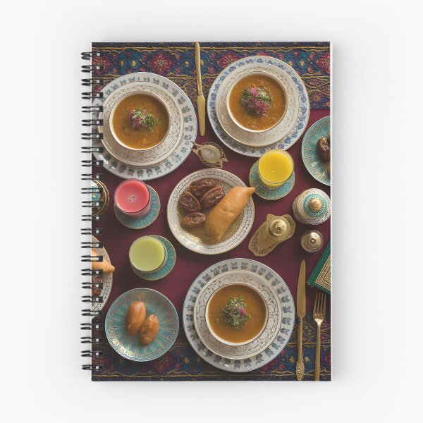 Artikelvorschau, Wandbild mit Ramadan-Iftar-Tafelmotiv – Arabische Speisen aus der Vogelperspektive, Ramadan-Dekoration, Geschenk zum Eid-Fest für Muslime entworfen und verkauft von GoldenVerseArt.