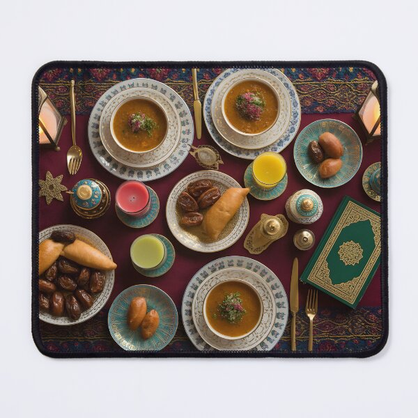 Item preview, Ramadan Iftar Table Spread Wall Art Print — Arabic Food  Aerial View Poster, Ramadan Decor, Muslim Home Eid Gift designed and sold by GoldenVerseArt.