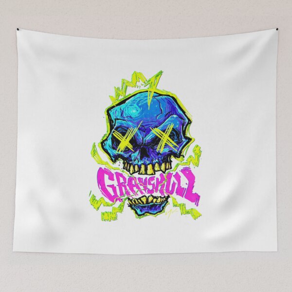 Item preview, Neon Cyber Punk Skull Electric Grunge Graphic designed and sold by RokoKull.