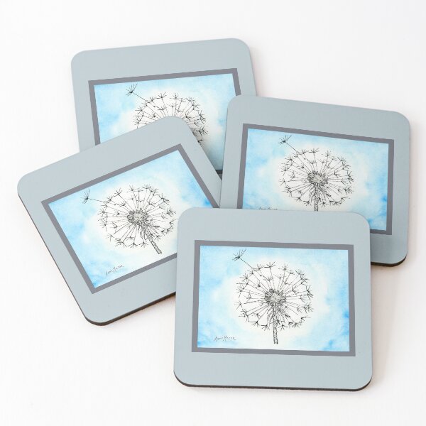 Item preview, Dandelion Waiting for a Breeze - watercolor painting designed and sold by Annie Mason Art.