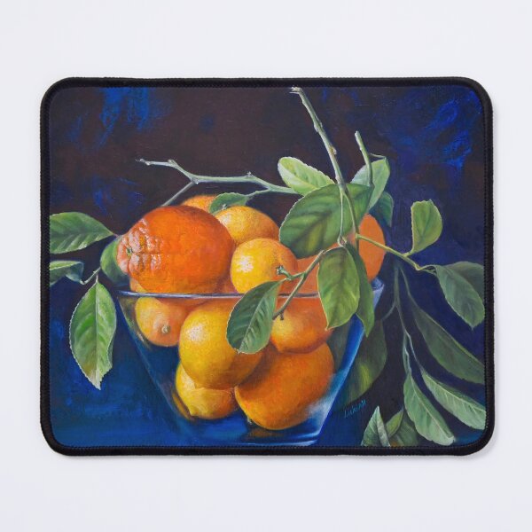 Item preview, Oil Painting Citrus Harvest in Blue Light designed and sold by LukianArtPrint.