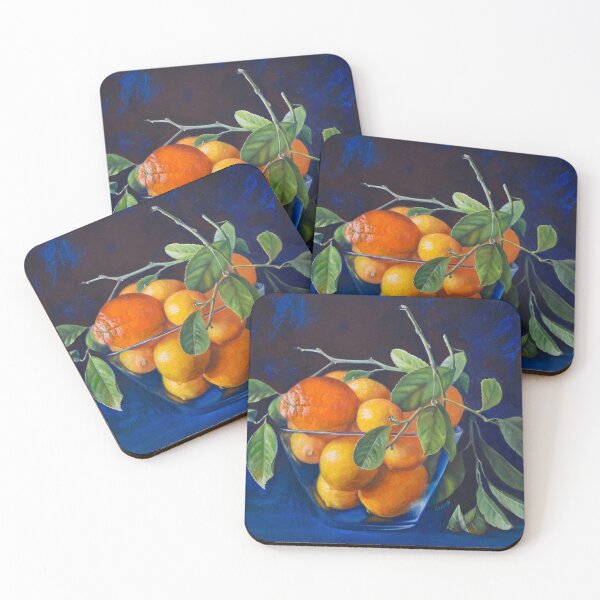 Item preview, Oil Painting Citrus Harvest in Blue Light designed and sold by LukianArtPrint.