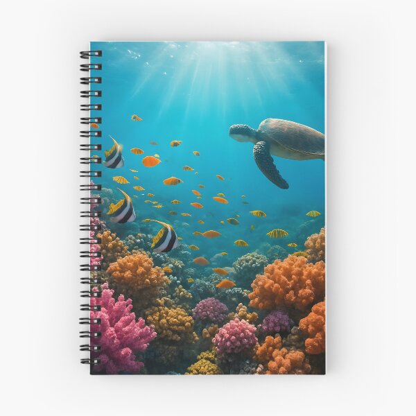 Item preview, Red Sea Coral Reef Underwater Wall Art Print — Saudi Arabia  Marine Life Poster, Sea Turtle Tropical Fish Ocean Decor designed and sold by GoldenVerseArt.