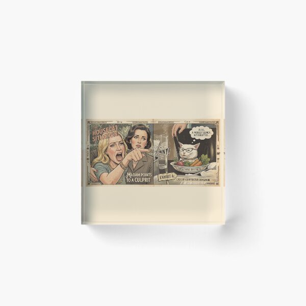 Item preview, The Housecat Situation Vintage Comic Meme Art designed and sold by ern vintage store.