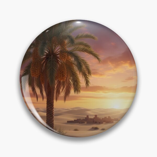 Item preview, Saudi Date Palm Desert Sunset Wall Art Print — Arabian Desert  Landscape Poster, Camel Caravan KSA Nature Decor designed and sold by GoldenVerseArt.