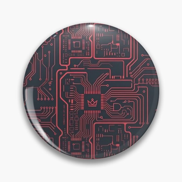 Item preview, Kinetic Red Circuitry Schematic – Aesthetic Performance Logic Board designed and sold by ResonateUK.