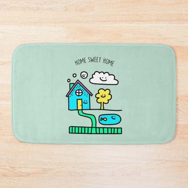 Item preview, Home Sweet Home Cute House Cartoon designed and sold by Porky Roebuck.