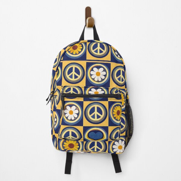 Item preview, Retro Flower Power Pattern – Navy Gold Retro designed and sold by Studio-RMD.