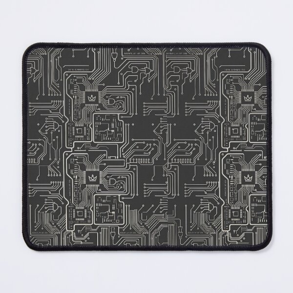 Item preview, Industrial Silver Circuitry Schematic – Aesthetic Blackout Tech Logic Board designed and sold by ResonateUK.