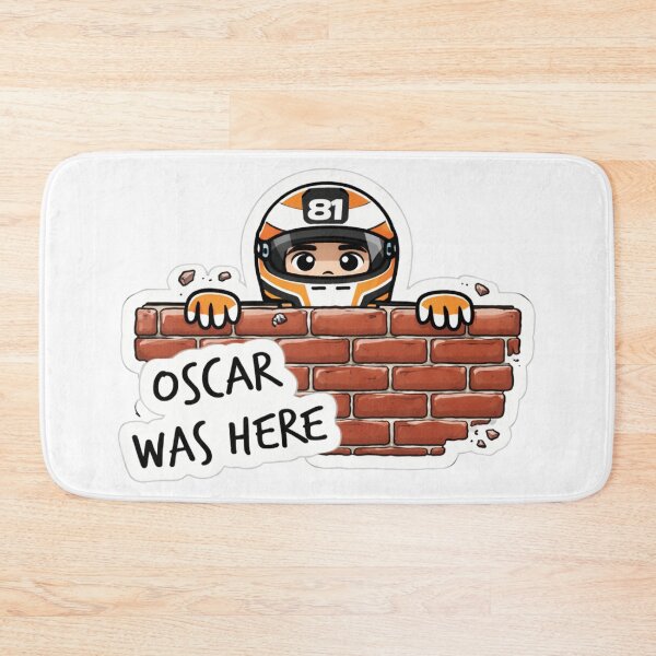 Item preview, Oscar Was Here – F1 Melbourne 2026 Brick Wall Cartoon Driver Sticker designed and sold by Random Designs.