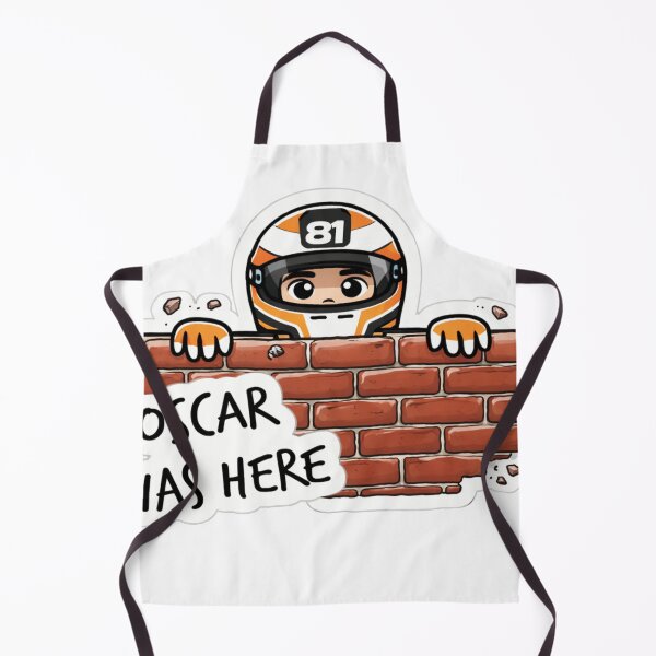 Item preview, Oscar Was Here – F1 Melbourne 2026 Brick Wall Cartoon Driver Sticker designed and sold by Random Designs.