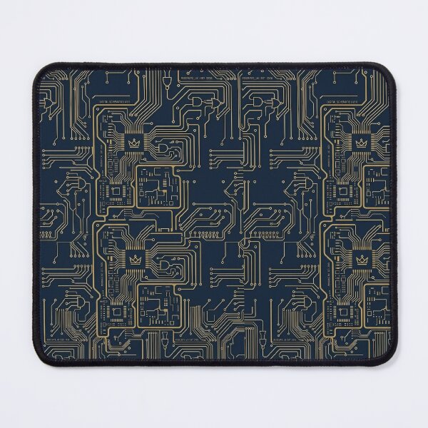 Item preview, Luxury Gold Circuitry Schematic – Aesthetic Navy Tech Logic Board designed and sold by ResonateUK.