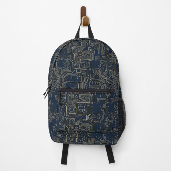 Item preview, Luxury Gold Circuitry Schematic – Aesthetic Navy Tech Logic Board designed and sold by ResonateUK.