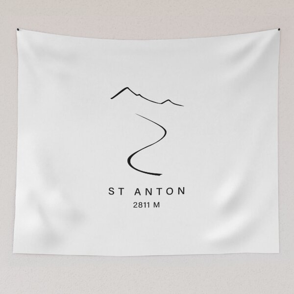 Item preview, St Anton Ski Resort – Minimal Ski Line (Front Chest Small) designed and sold by leewarddesign.