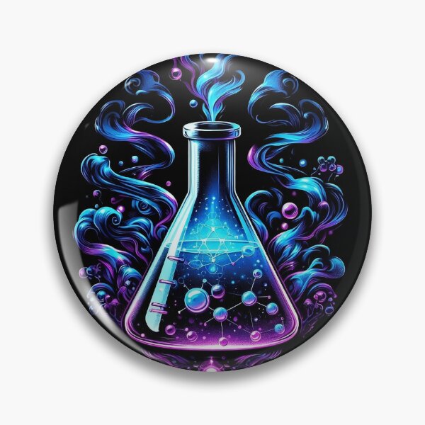 Item preview,  Neon Dark Fantasy Chemistry Flask V4 | Edgy Science Art designed and sold by MouradStudio.