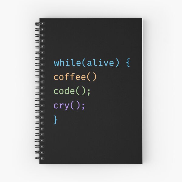 Item preview, while(alive) coffee code cry - Programmer Infinite Loop designed and sold by Becheer.