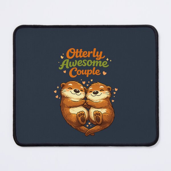 Item preview, Otterly Awesome Couple Cute Otter Love Funny Animal Pun designed and sold by PunchDrop.