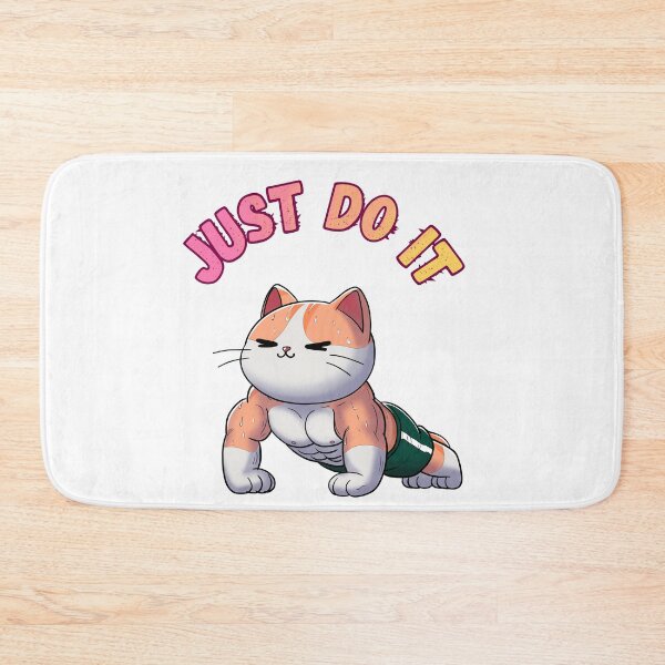 Item preview, Just Do It… After One More Rep – Funny Gym Cat Doing Push Ups designed and sold by BlackCat Vibe.