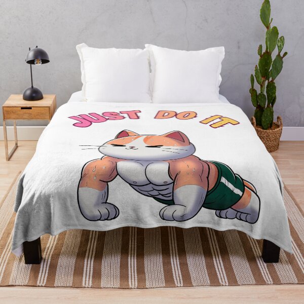 Item preview, Just Do It… After One More Rep – Funny Gym Cat Doing Push Ups designed and sold by BlackCat Vibe.