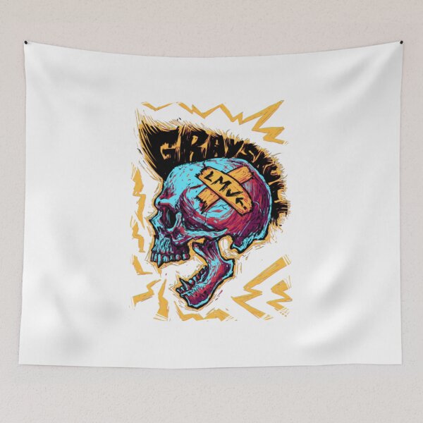 Item preview, Screaming Punk Mohawk Skull Electric Heavy Metal designed and sold by RokoKull.