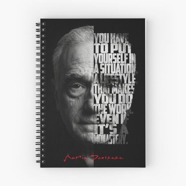 Item preview, Black and white Martin Scorsese Legendary Director quote. designed and sold by Enea Kelo.