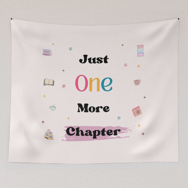 Item preview, Just One More Chapter Quote – Cute Reading Aesthetic  designed and sold by Nanobloom.
