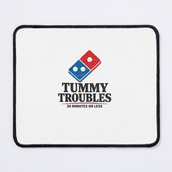 Item preview, Tummy Troubles Retro Parody Pizza Graphic designed and sold by TheArtOfCar.