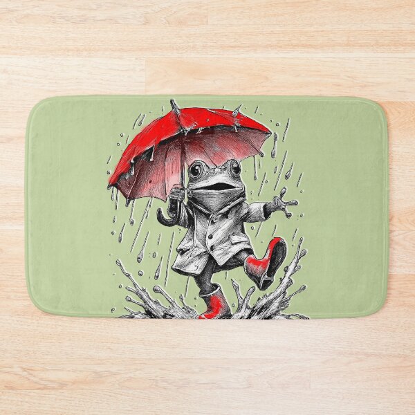 Item preview, Funny frog with an umbrella. Gotta Dance in the Rain. designed and sold by Natart1004.