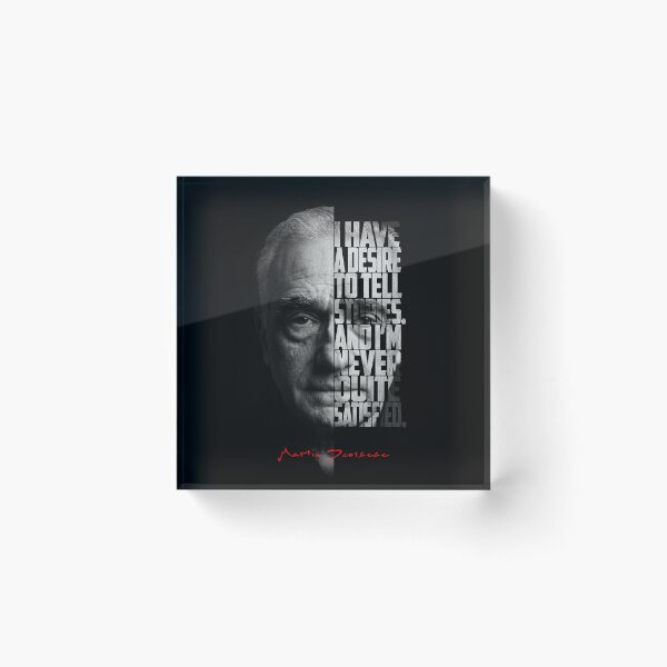 Item preview, Black and white Martin Scorsese Legendary Director quote. designed and sold by Enea Kelo.