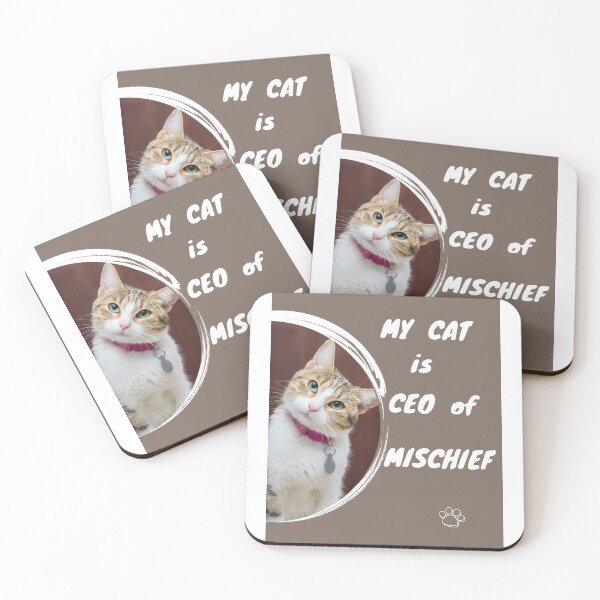 Item preview, My Cat is CEO of Mischief Funny Cat Lover Quote designed and sold by HALYNA070824.