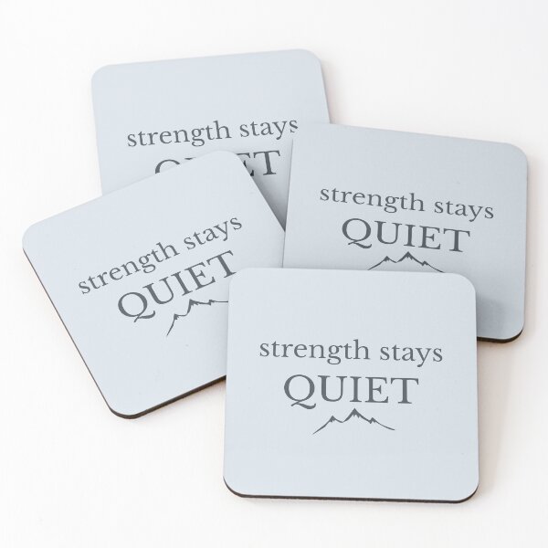 Item preview, Strength Stays Quiet Minimalist Mountain Design designed and sold by Minimalist Typography.