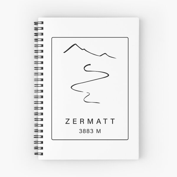 Item preview, Zermatt Ski Resort – Minimal Alpine Ski Line (Back Print Black) designed and sold by leewarddesign.