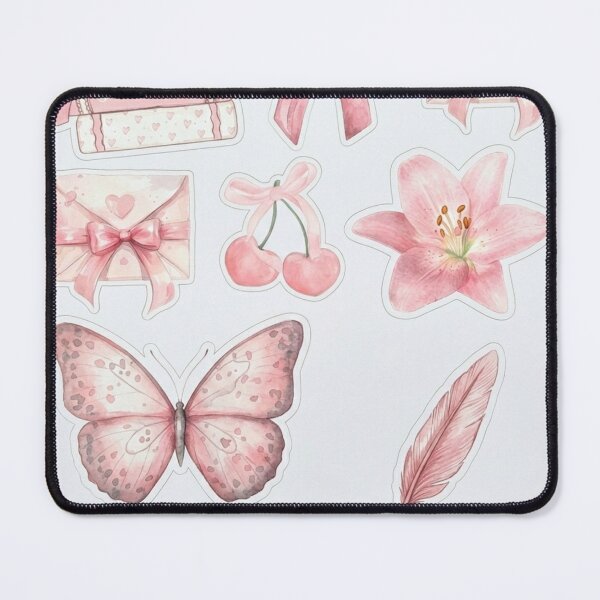 Item preview, Vintage Pink Watercolor Coquette Aesthetic - Soft Girl Sticker Set designed and sold by Camistudios.