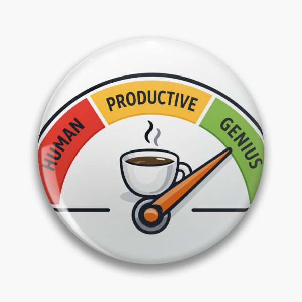 Item preview, Coffee Productivity Meter Funny Work Motivation Coffee Lover Design designed and sold by ZYNORAworld.