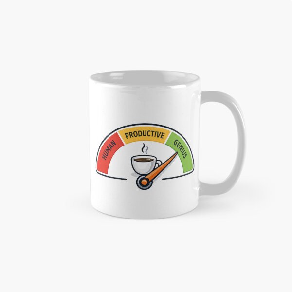 Item preview, Coffee Productivity Meter Funny Work Motivation Coffee Lover Design designed and sold by ZYNORAworld.