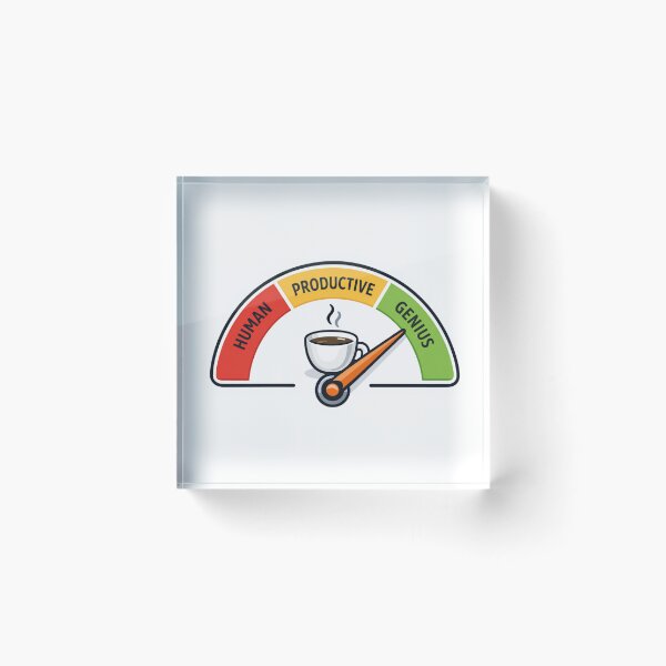 Item preview, Coffee Productivity Meter Funny Work Motivation Coffee Lover Design designed and sold by ZYNORAworld.