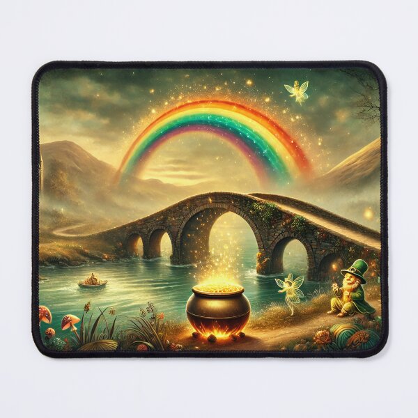 Item preview, Golden Rainbow Bridge Irish Fantasy designed and sold by NancyzKreations.