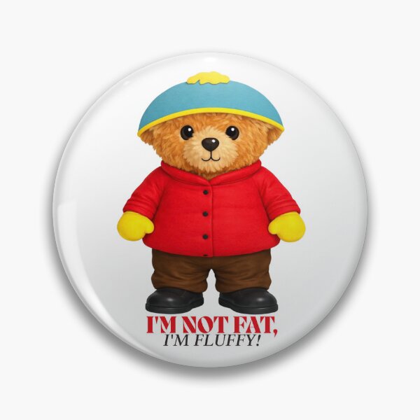 Item preview, "I'm Not Fluffy" Funny Bossy Bear - Retro 90s Nostalgia ❄️ designed and sold by CuteBear87.