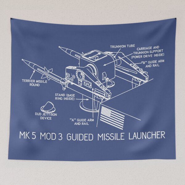 Item preview, Mk 5 Mod 3 Guided Missile Launcher Diagram designed and sold by MilitaryMart.