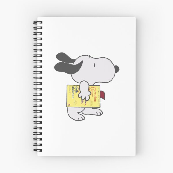 Item preview, snoopy reading everything i know about love designed and sold by liveawhimsylife.