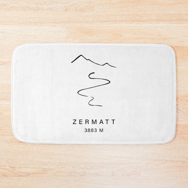Item preview, Zermatt Ski Resort – Minimal Ski Line (Front Chest Small) designed and sold by leewarddesign.