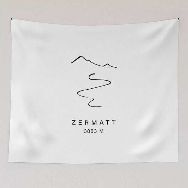 Item preview, Zermatt Ski Resort – Minimal Ski Line (Front Chest Small) designed and sold by leewarddesign.