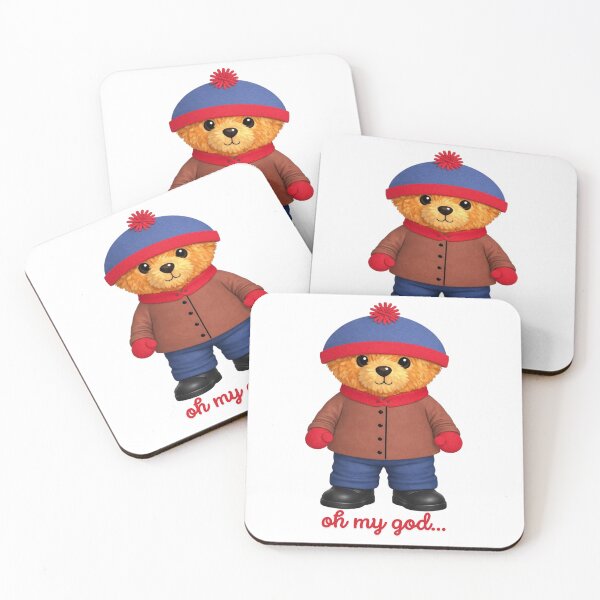 Item preview, Cute Bear in Blue Pom Pom Hat - 90s Retro Winter Nostalgia ❄️ designed and sold by CuteBear87.
