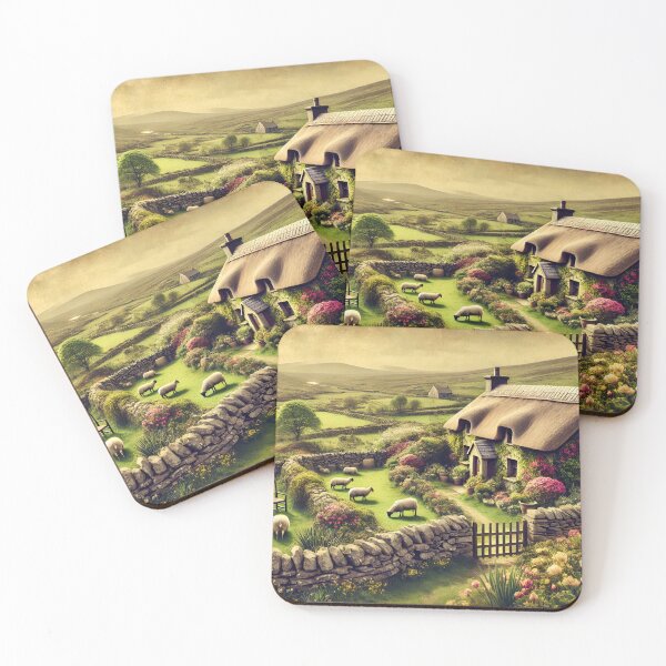 Item preview, Irish Countryside Cottage Sheep Meadow designed and sold by NancyzKreations.