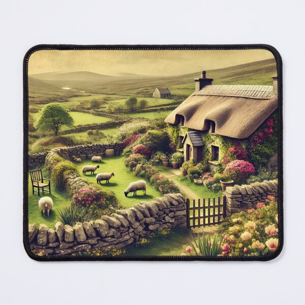 Item preview, Irish Countryside Cottage Sheep Meadow designed and sold by NancyzKreations.
