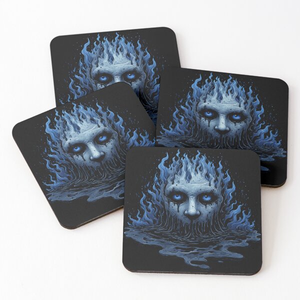 Item preview, Blue Flame Ghost Face / Dark Horror Gothic Fantasy Art designed and sold by MorbidDreams.