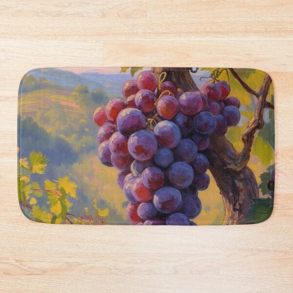 Item preview, Purple Grapes Oil Painting | Vineyard Fruit Art designed and sold by Debbie Schulte.