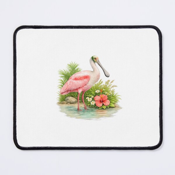 Item preview, Roseate Spoonbill Floral designed and sold by thehaywirehoney.